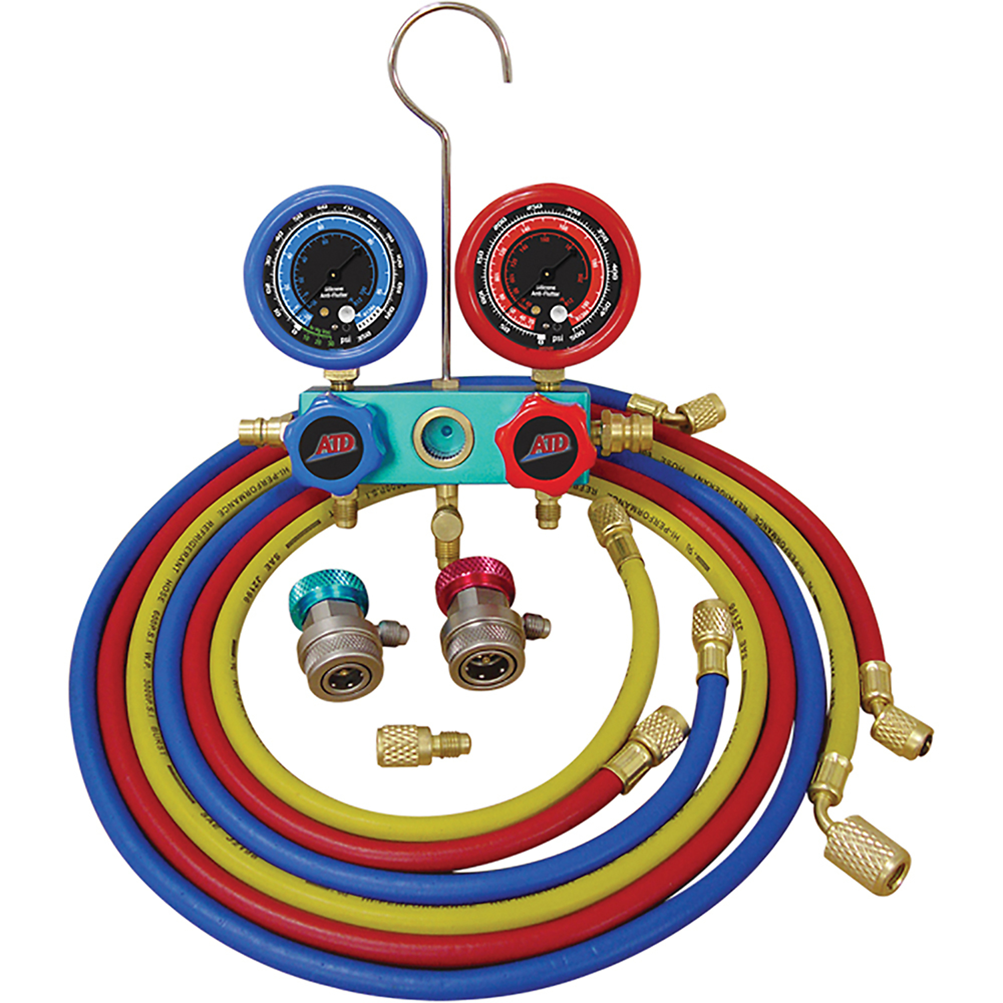 ATD A/C MANIFOLD GAUGE SET DELUXE DUAL ALUMINUM, Model# 10287